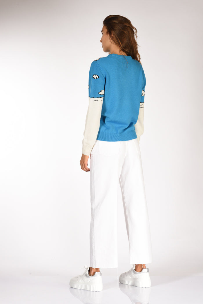 Mc2 Saint Barth Maglia New Queen C Bianco/azzurro Donna - 5