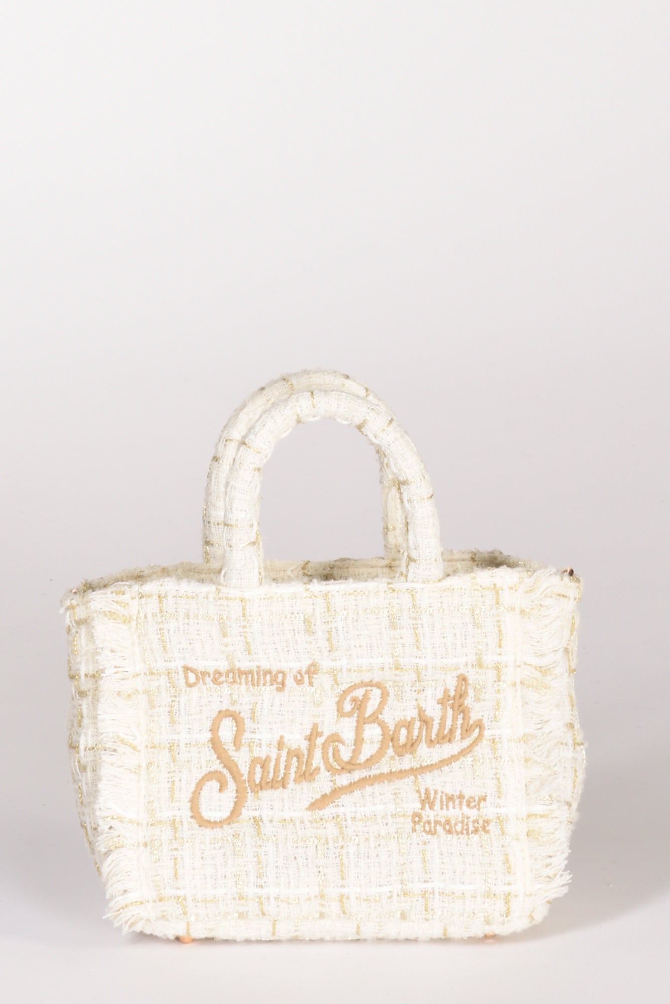 Mc2 Saint Barth Borsa Vanity Mini Bianco Naturale Donna