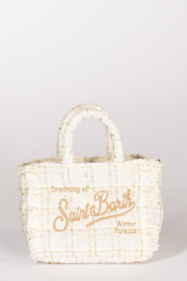 Mc2 Saint Barth Borsa Vanity Mini Bianco Naturale Donna