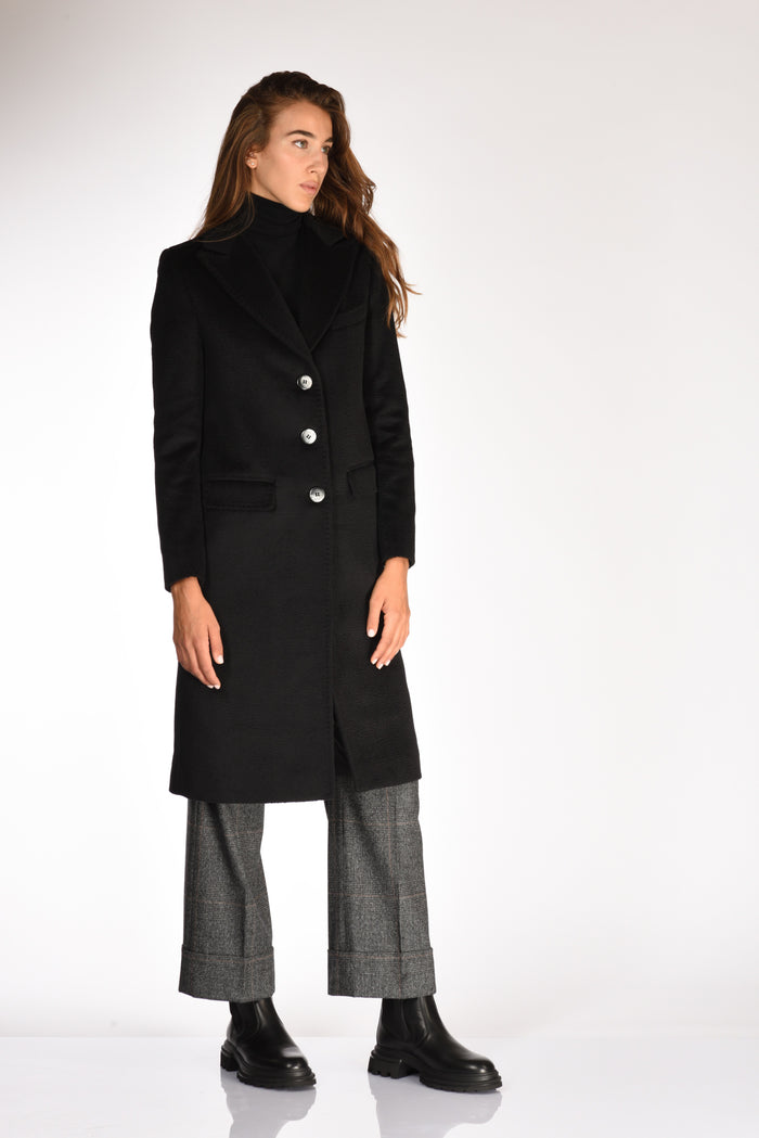 Five Cappotto Nero Donna - 4