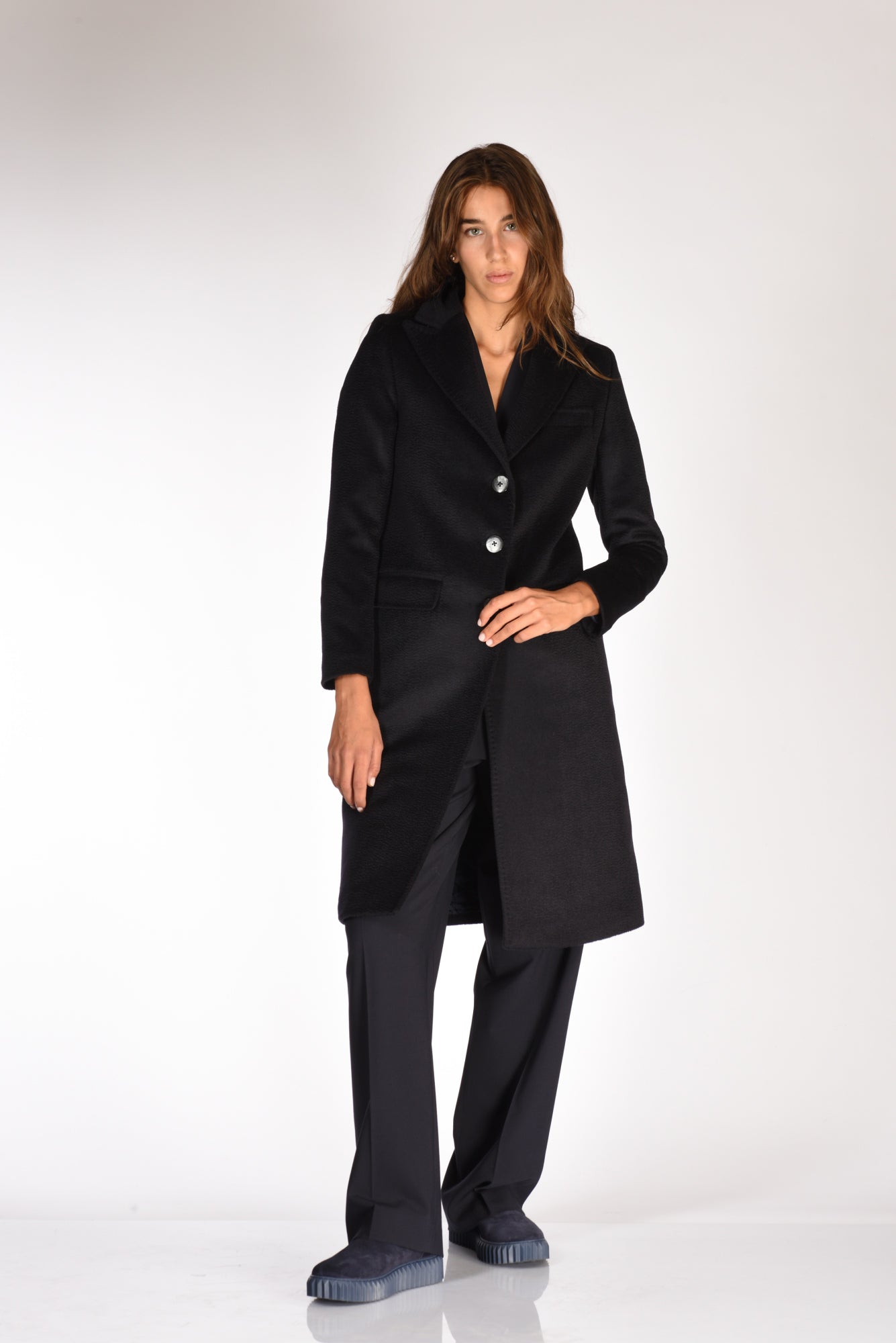 Five Cappotto Blu Donna