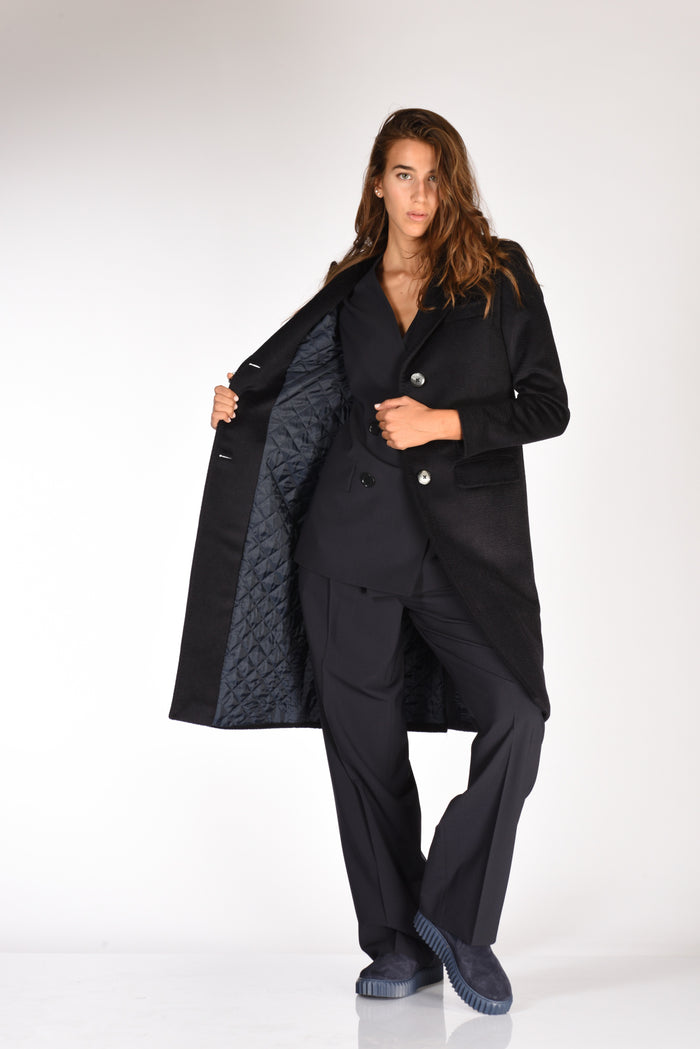 Five Cappotto Blu Donna - 6