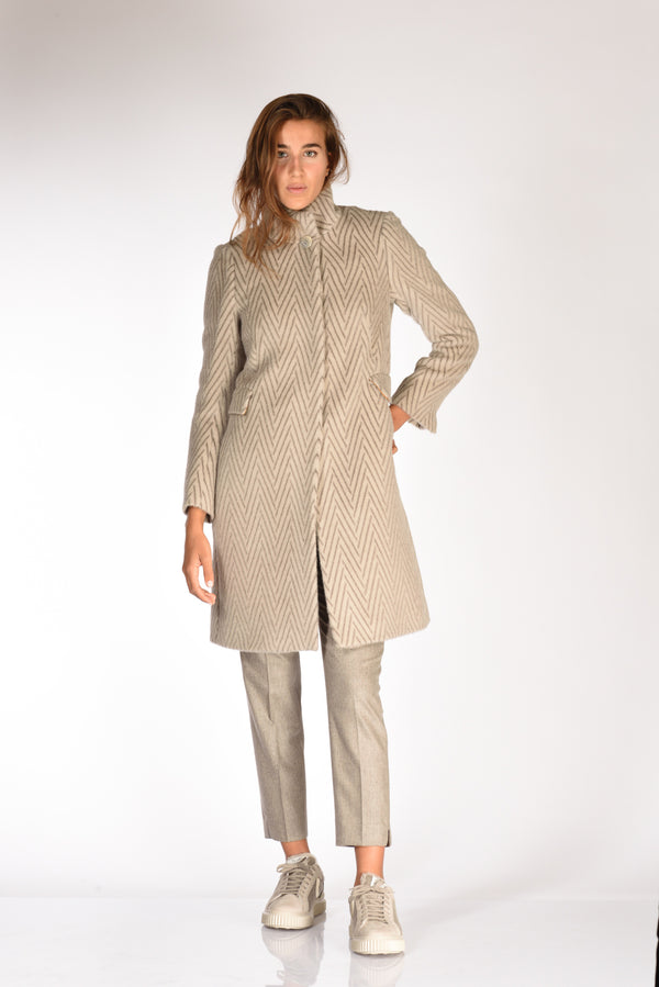 Five Cappotto Grigio Tortora Donna