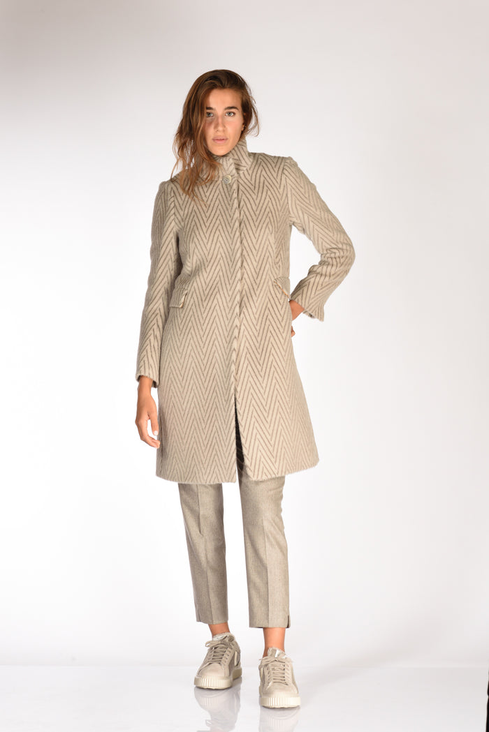 Five Cappotto Grigio Tortora Donna - 1