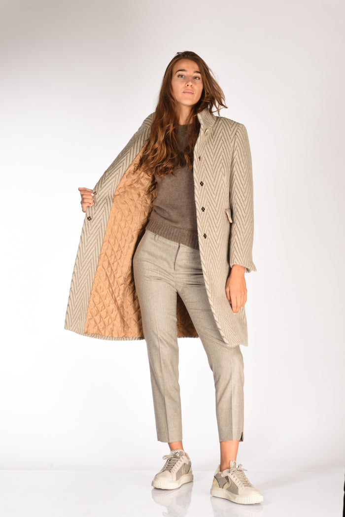 Five Cappotto Grigio Tortora Donna - 6