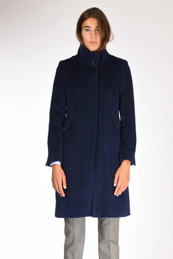 Five Cappotto Blu Donna-2