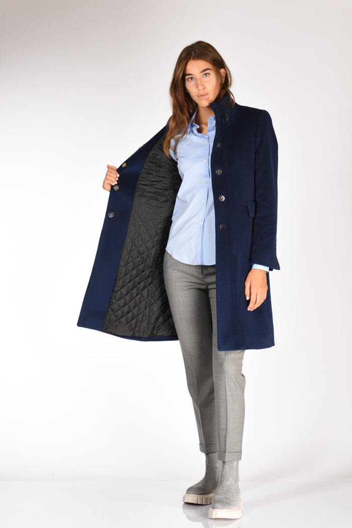 Five Cappotto Blu Donna - 6