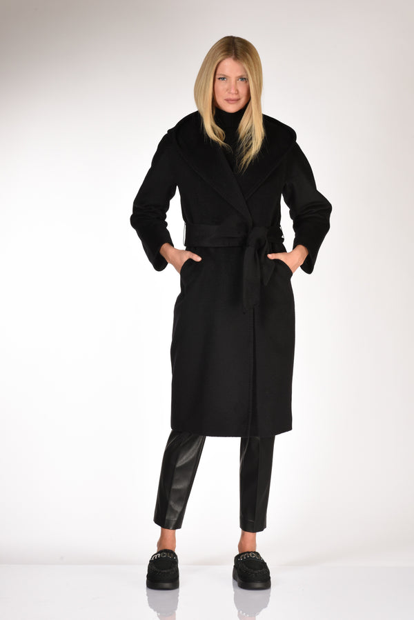 Five Cappotto Nero Donna