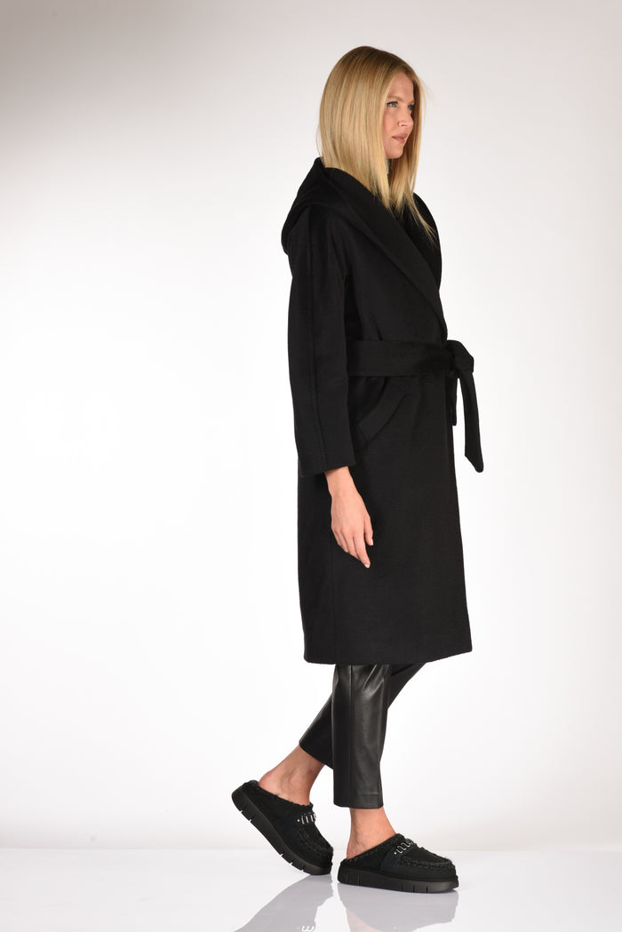 Five Cappotto Nero Donna - 4