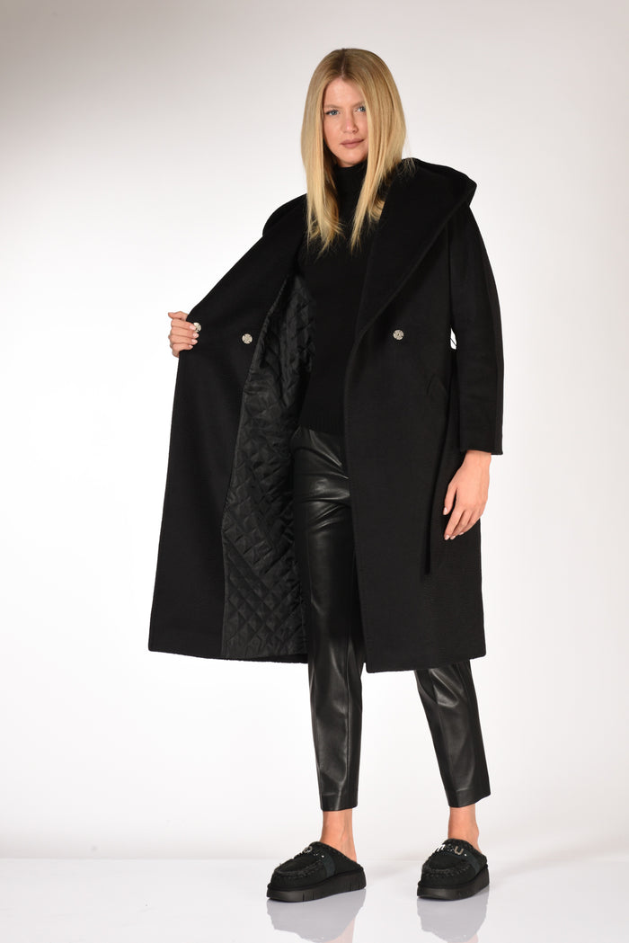 Five Cappotto Nero Donna - 6