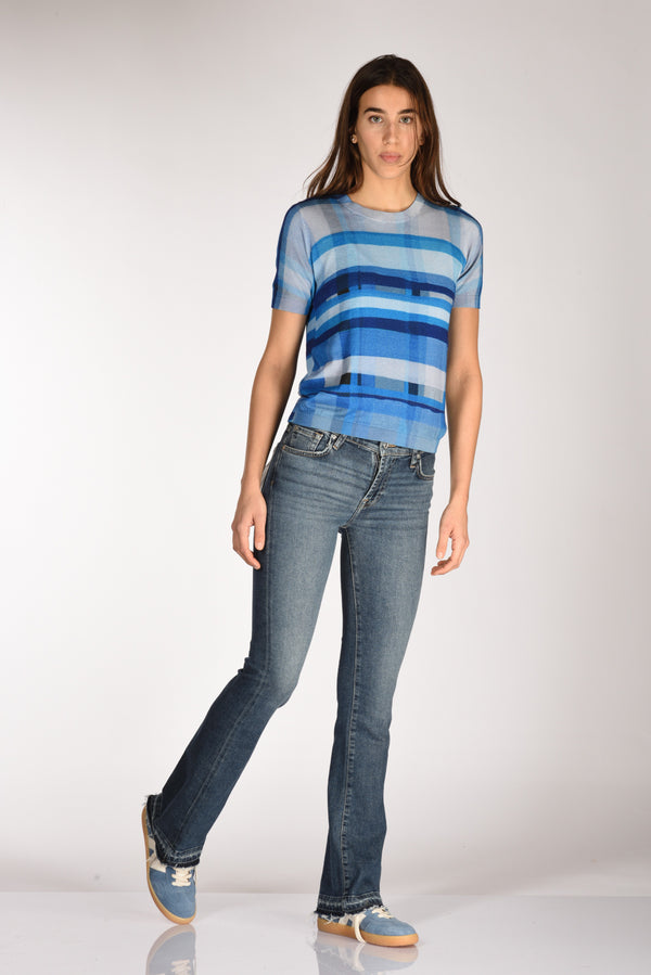 7 For All Mankind Jeans Bootcut Blu Donna-2