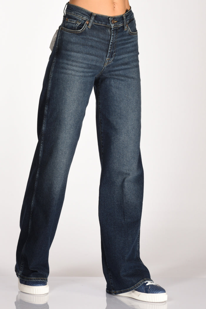 7 For All Mankind Jeans Lotta Blu Scuro Donna - 1