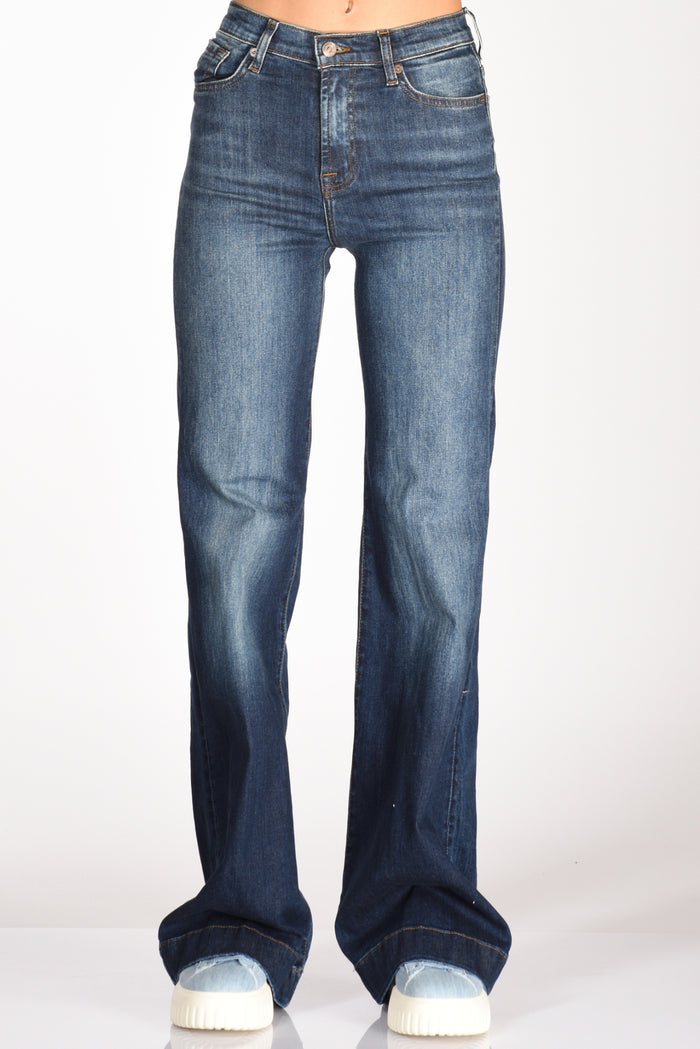 7 For All Mankind Jeans Modern Blu Scuro Donna - 3