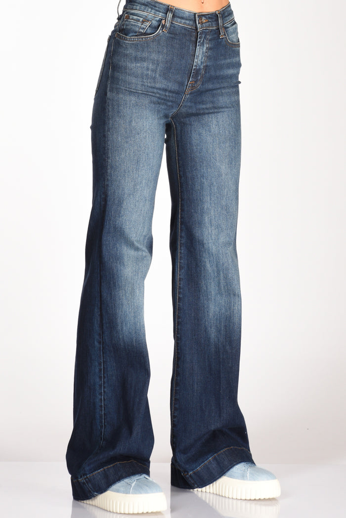 7 For All Mankind Jeans Modern Blu Scuro Donna - 5