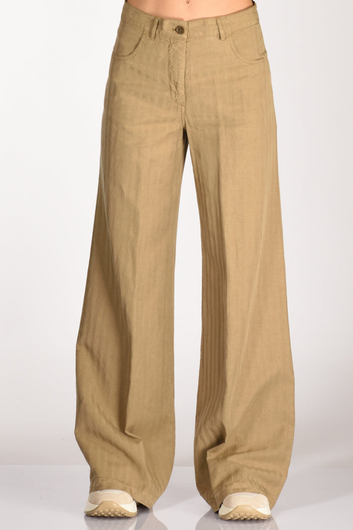 Aspesi Pantalone Largo Beige Scuro Donna - 3