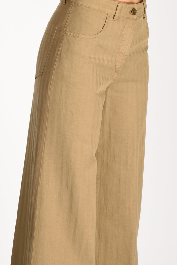 Aspesi Pantalone Largo Beige Scuro Donna - 4