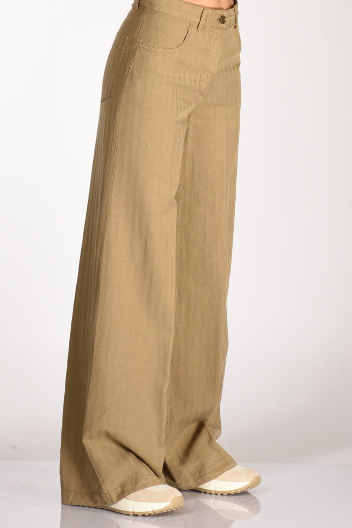 Aspesi Pantalone Largo Beige Scuro Donna - 5