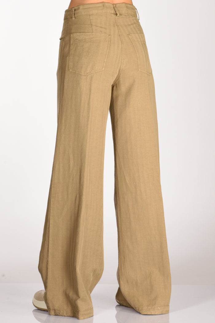 Aspesi Pantalone Largo Beige Scuro Donna - 6