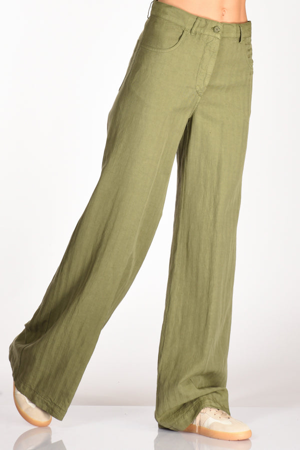 Aspesi Pantalone Largo Verde Donna