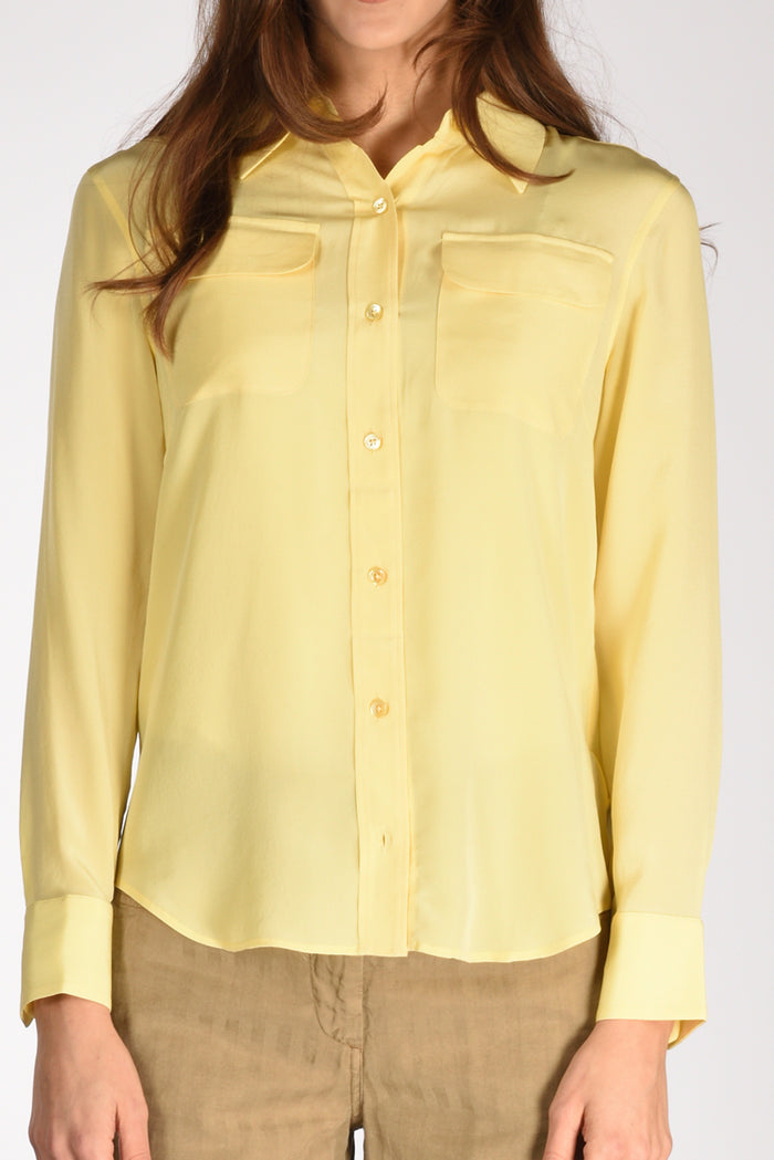 Equipment Femme Camicia Tasche Giallo Donna - 3