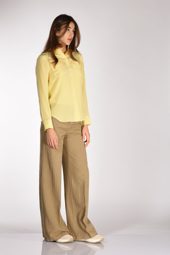 Equipment Femme Camicia Tasche Giallo Donna - 4