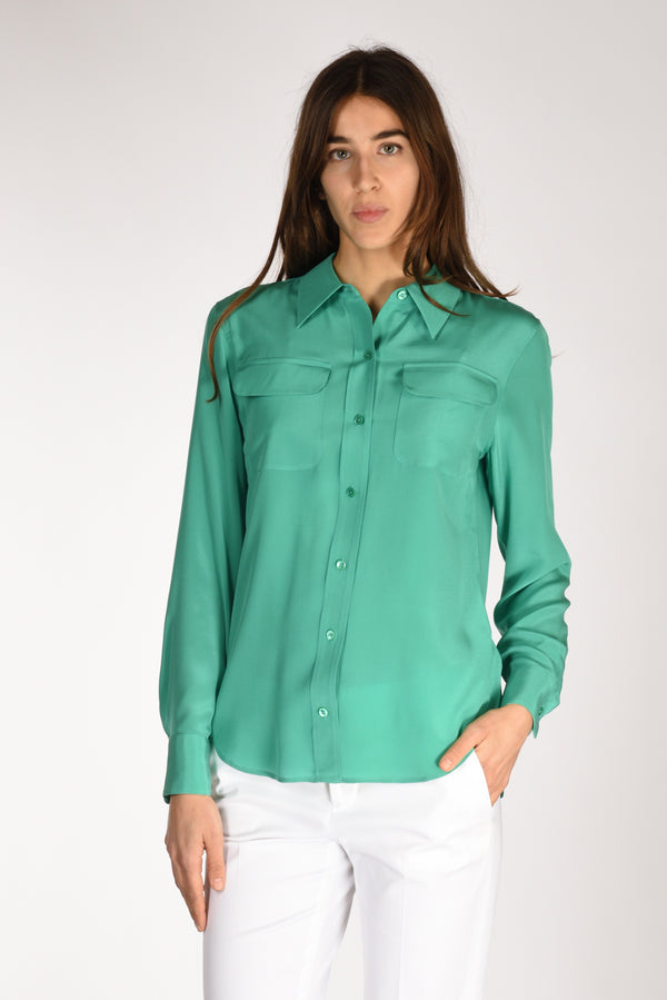 Equipment Femme Camicia Tasche Verde Donna