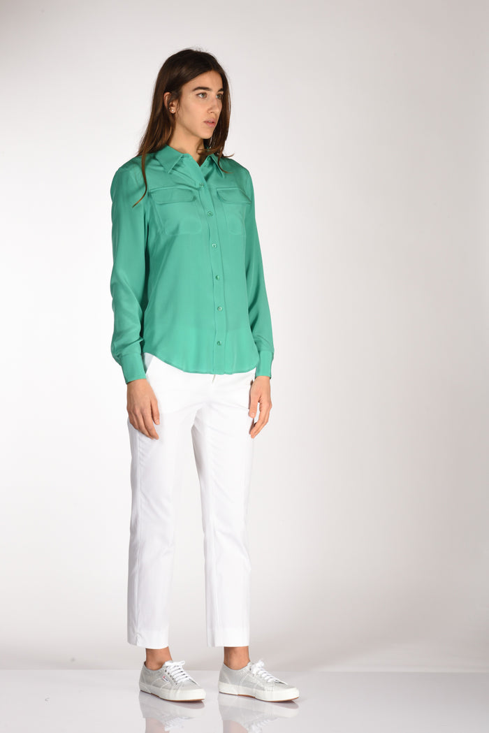 Equipment Femme Camicia Tasche Verde Donna - 4