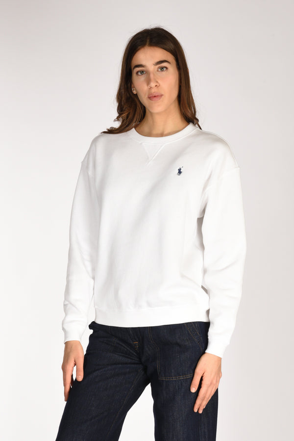 Polo Ralph Lauren Felpa Girocollo Bianco Donna