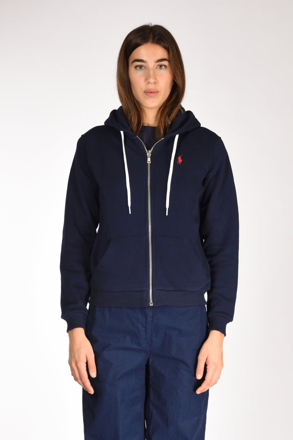 Polo Ralph Lauren Felpa Zippata Blu Donna-2