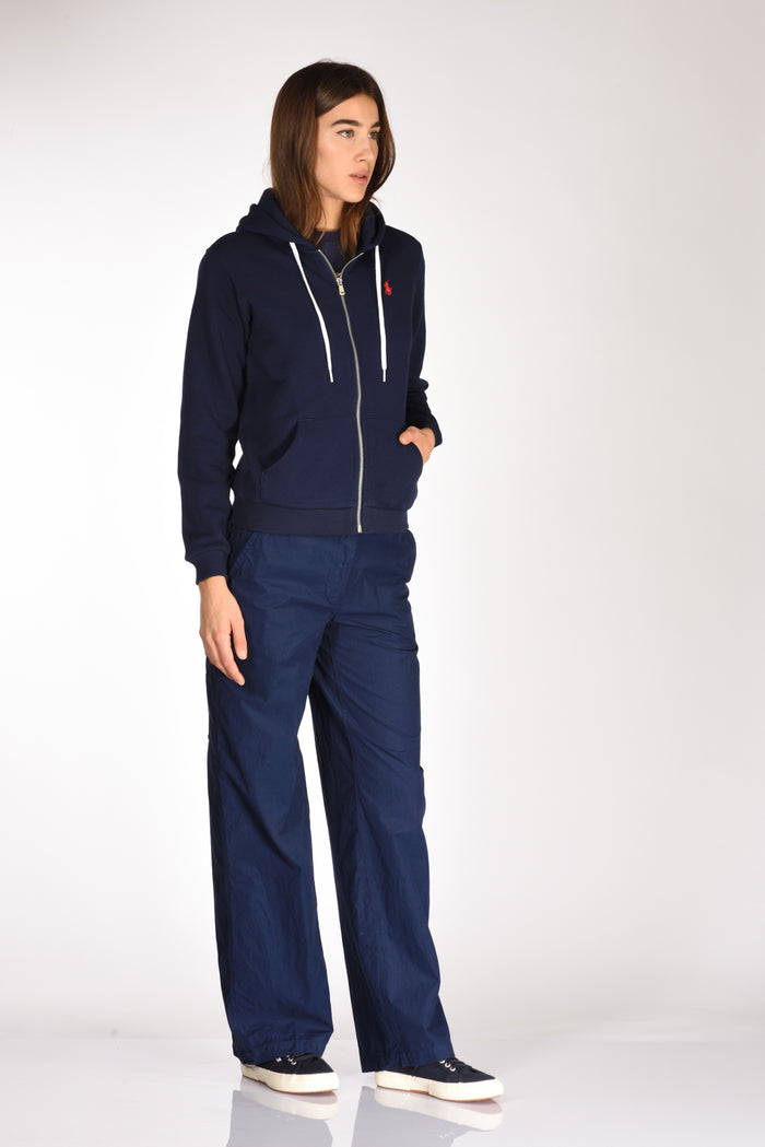 Polo Ralph Lauren Felpa Zippata Blu Donna - 4