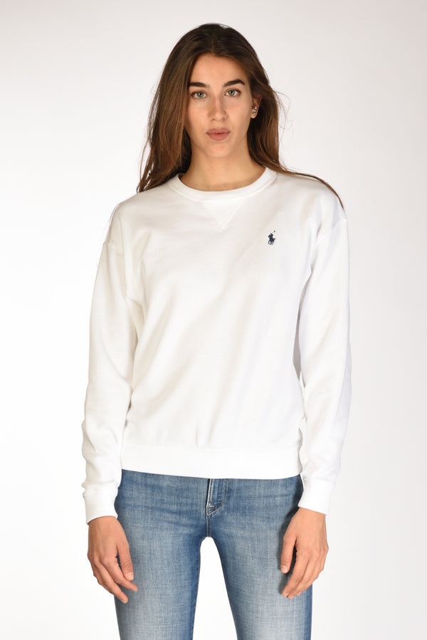 Polo Ralph Lauren Felpa Giro. Bianco Donna-2