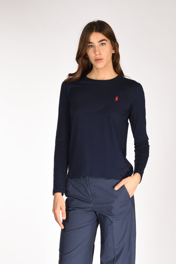 Polo Ralph Lauren Tshirt Manicalunga Blu Donna