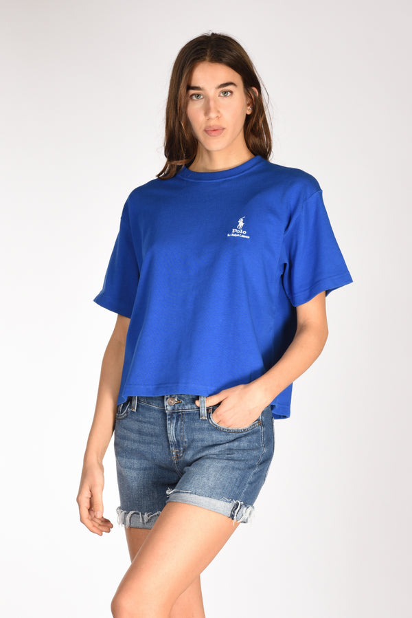 Polo Ralph Lauren Tshirt M Corta Blu Chiaro Donna