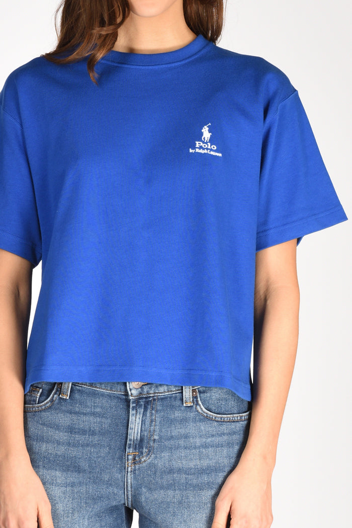 Polo Ralph Lauren Tshirt M Corta Blu Chiaro Donna - 3