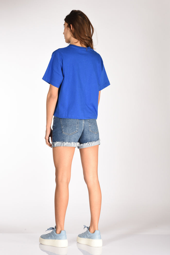 Polo Ralph Lauren Tshirt M Corta Blu Chiaro Donna - 5