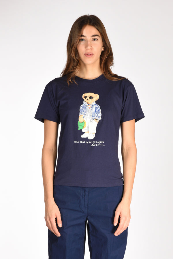 Polo Ralph Lauren Tshirt Stampata Blu Donna-2