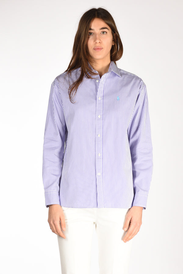 Polo Ralph Lauren Camicia Bianco/viola Chiaro Donna-2