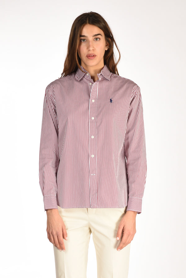 Polo Ralph Lauren Camicia Bianco/bordeaux Donna-2