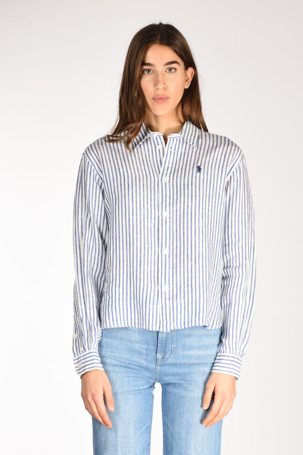 Polo Ralph Lauren Camicia Colletto Bianco/blu Donna-2