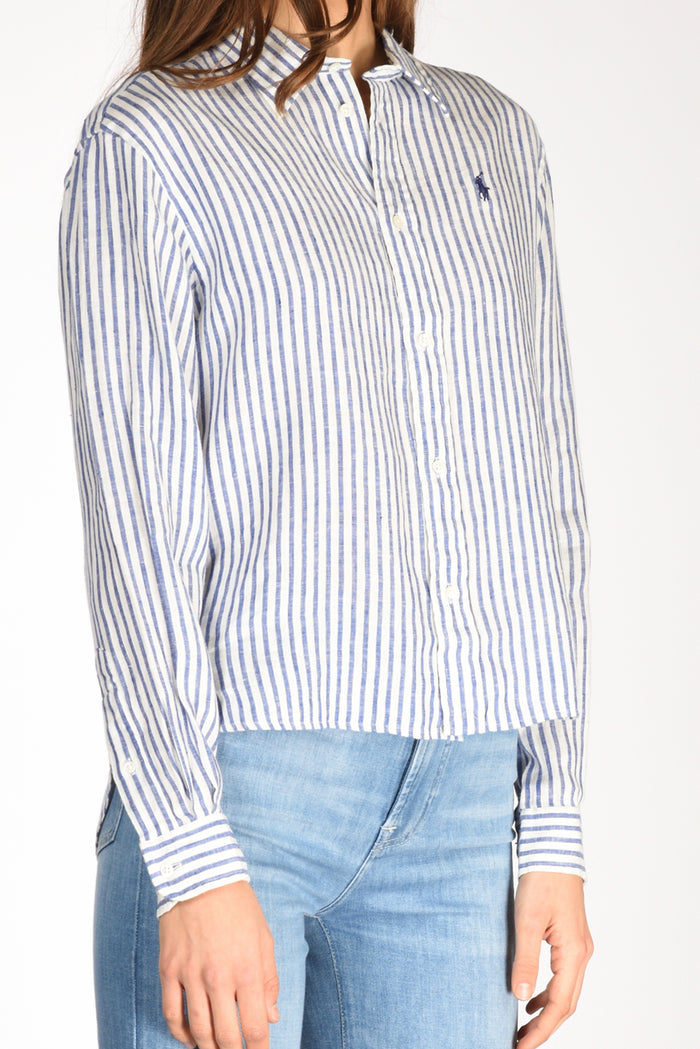 Polo Ralph Lauren Camicia Colletto Bianco/blu Donna - 4