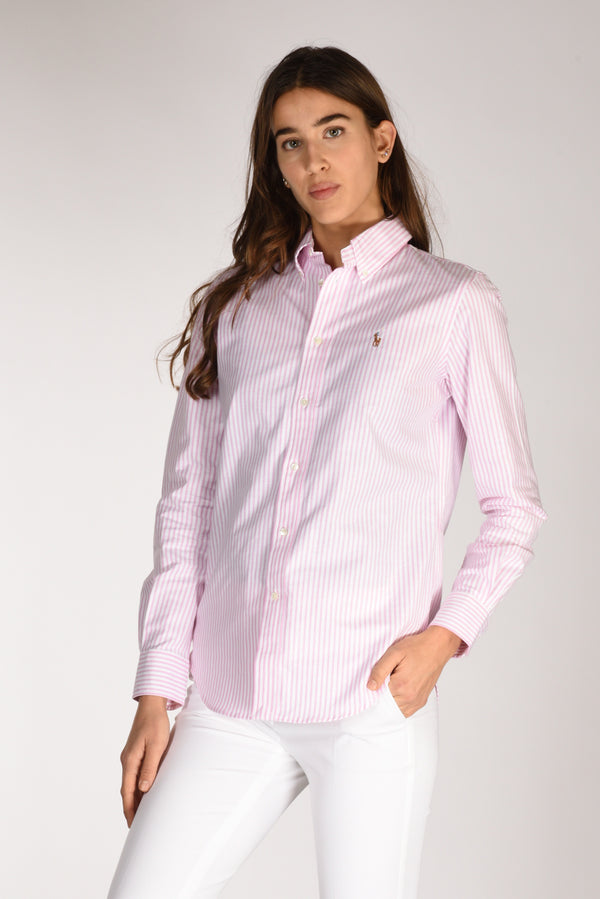 Polo Ralph Lauren Camicia Colletto Bianco/rosa Donna