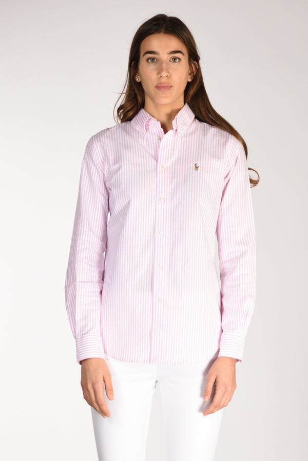 Polo Ralph Lauren Camicia Colletto Bianco/rosa Donna-2