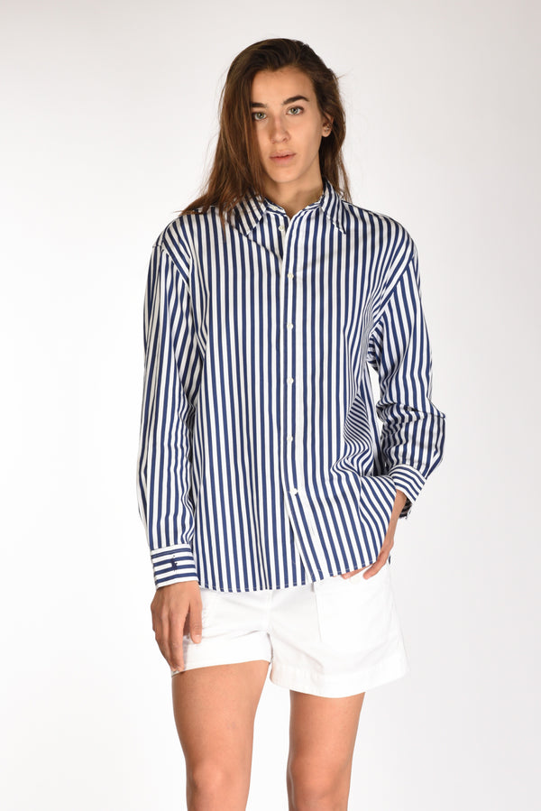 Polo Ralph Lauren Camicia Colletto Blu/bianco Donna