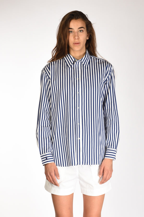 Polo Ralph Lauren Camicia Colletto Blu/bianco Donna-2