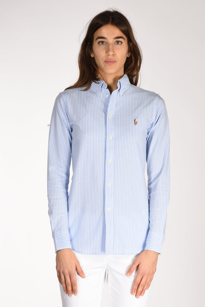 Polo Ralph Lauren Camicia Colletto Azzurro/bianco Donna - 2