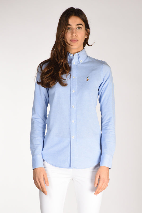 Polo Ralph Lauren Camicia Colletto Azzurro Donna-2