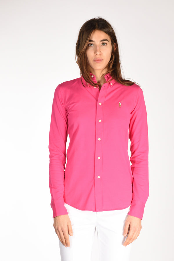 Polo Ralph Lauren Camicia Colletto Fucsia Donna-2