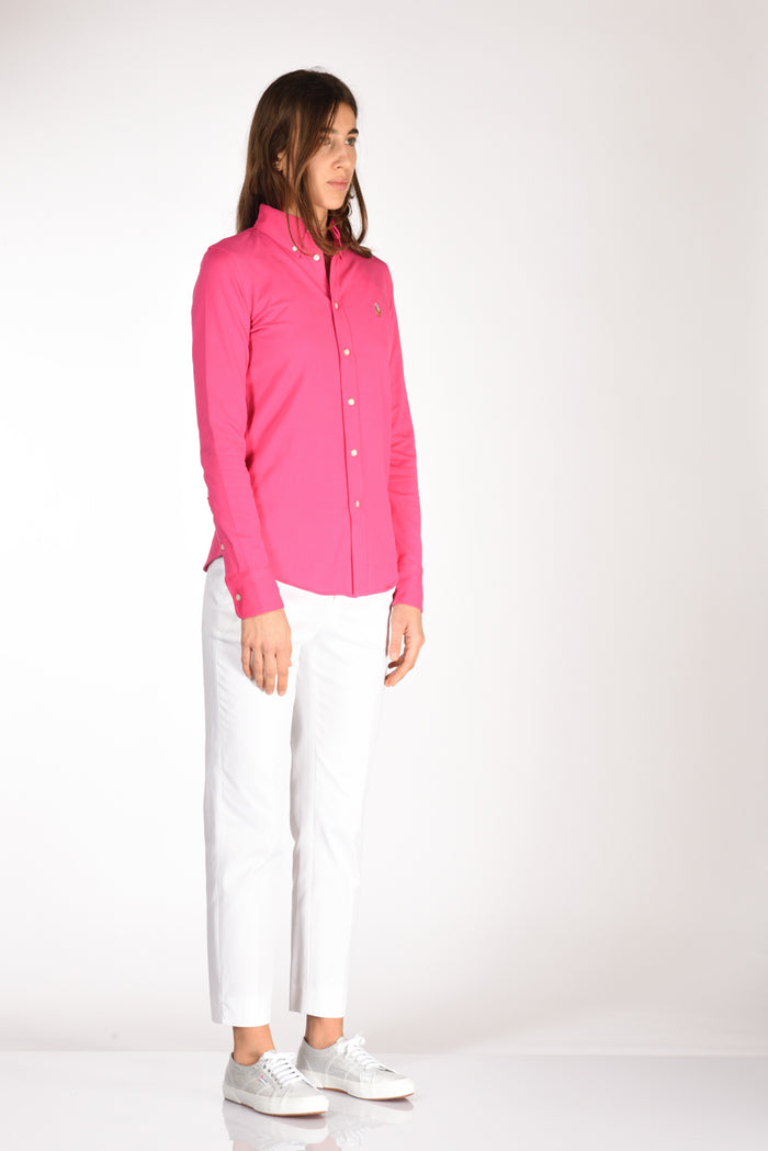 Polo Ralph Lauren Camicia Colletto Fucsia Donna - 4