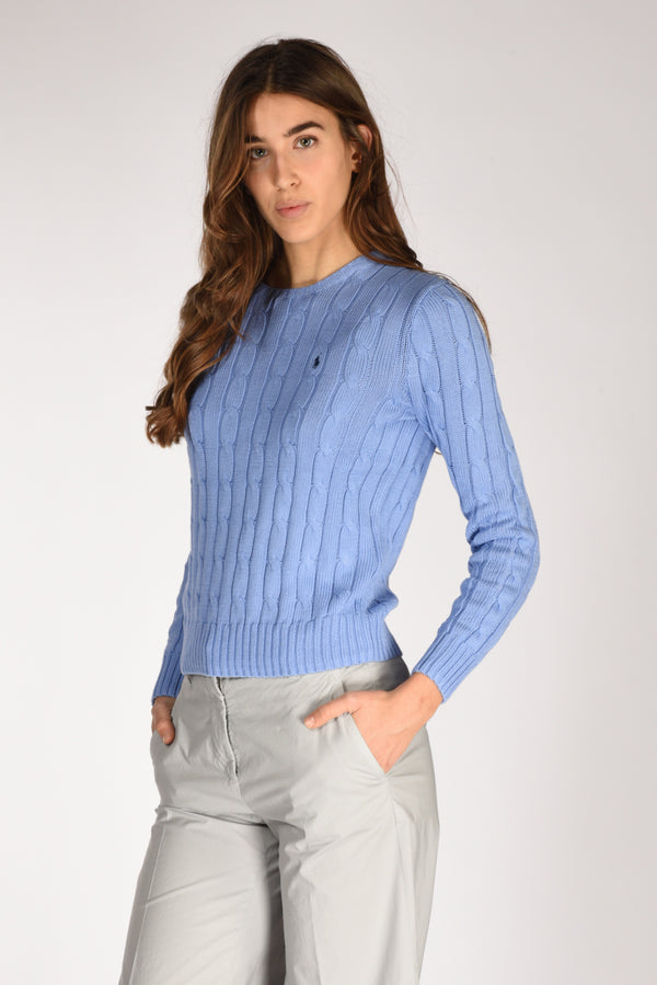 Polo Ralph Lauren Maglia Girocollo Azzurro Donna