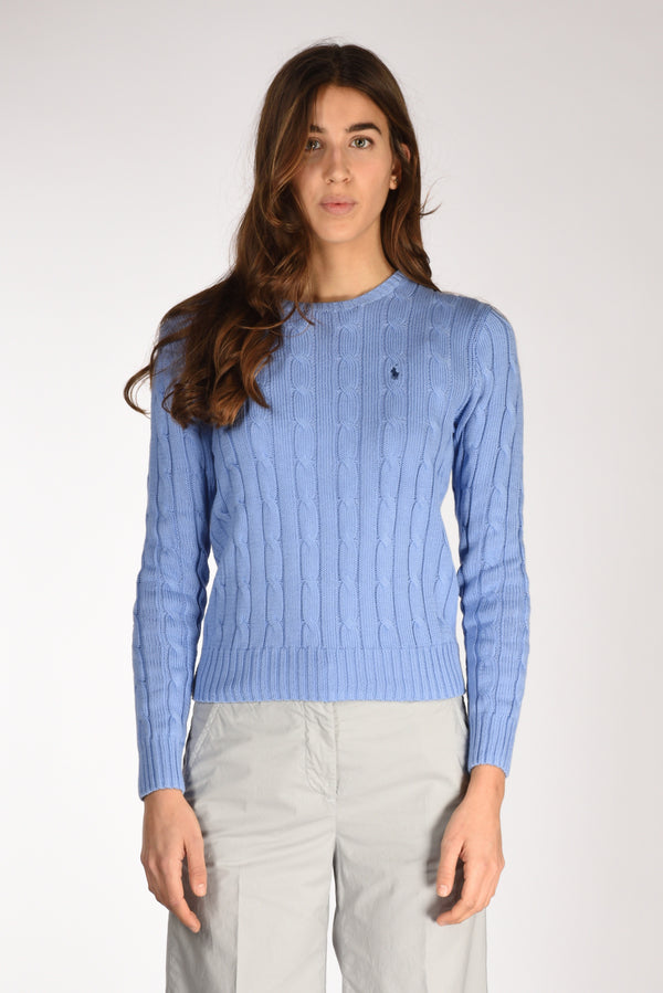 Polo Ralph Lauren Maglia Girocollo Azzurro Donna-2